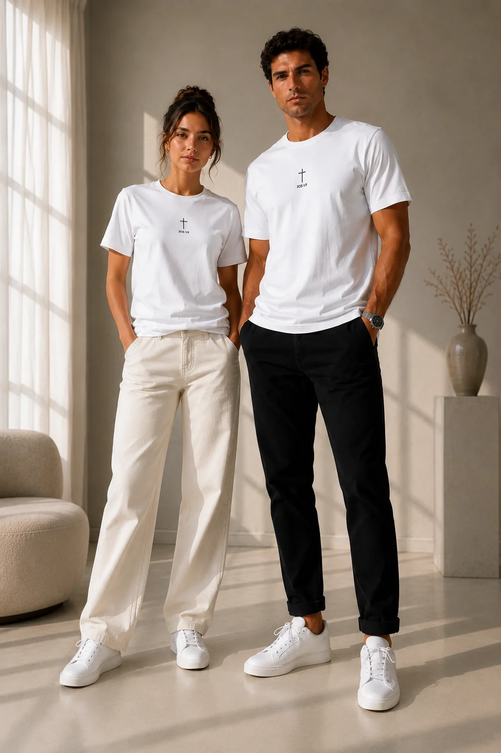 T-shirt Chrétien Brodé – Josué 1:9 – Image 6