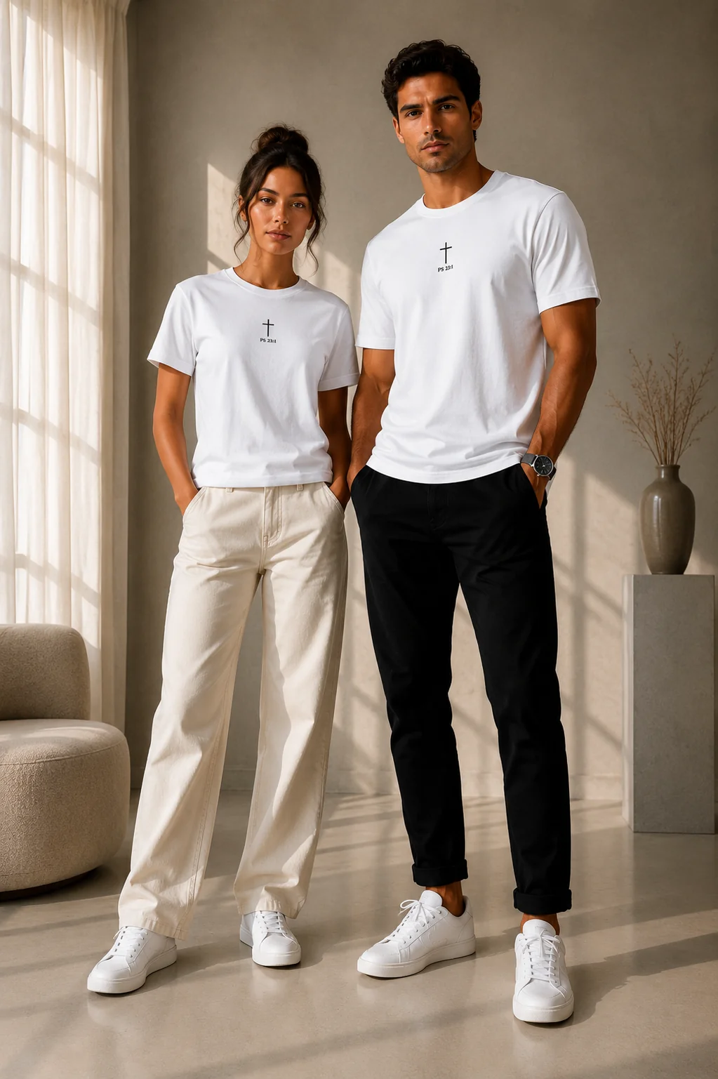 T-shirt Chrétien Brodé – Psaume 23:1 – Image 6